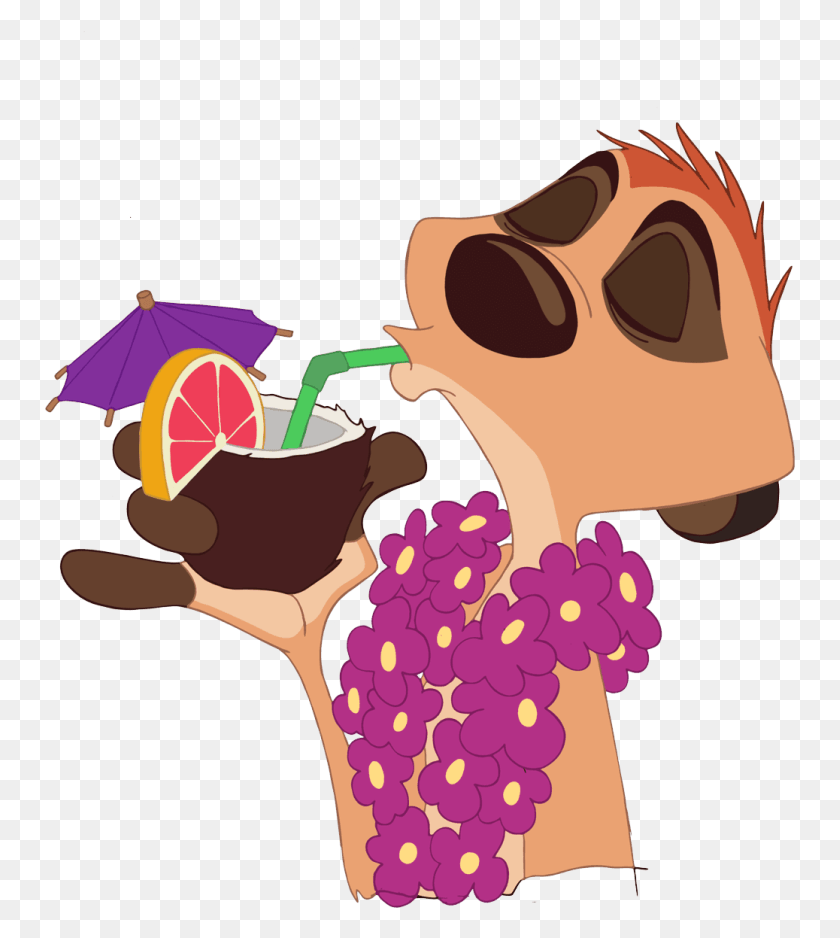 752x878 Animation Timon Drink, Face, Plant, Smelling HD PNG Download