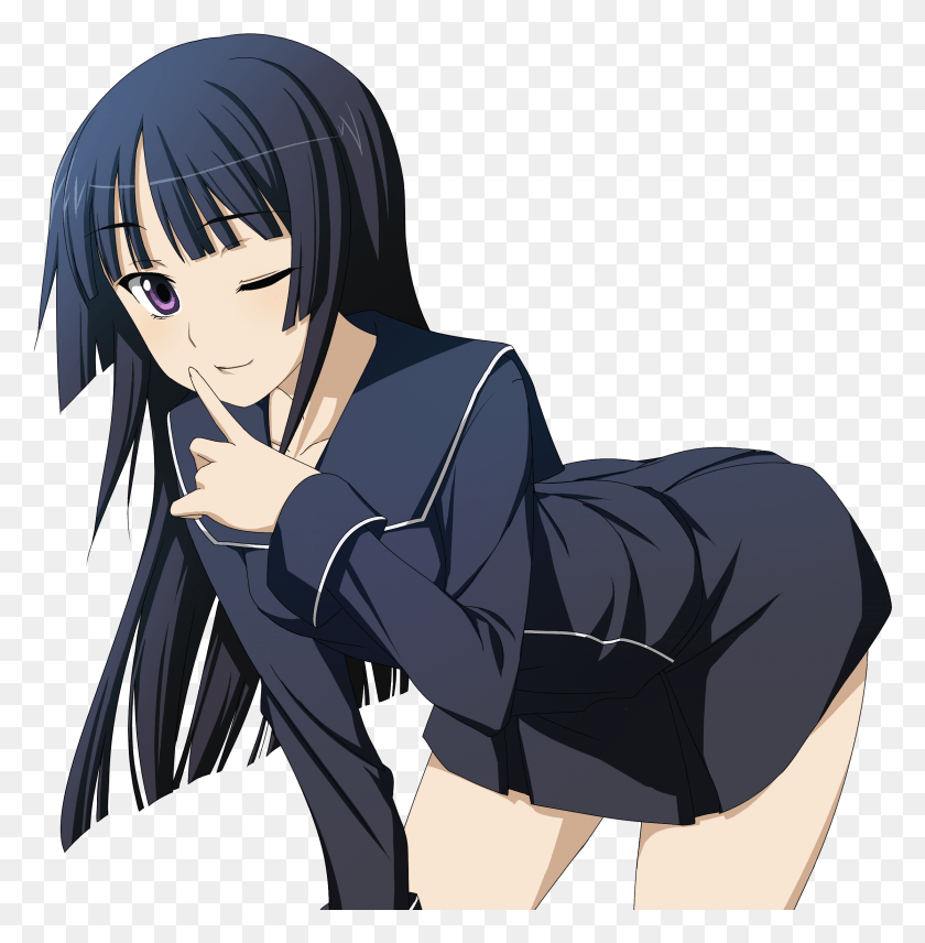 2448x2499 Anime Anime Anime Girls Long Hair Simple Background Anime Girl Bent Over, Manga, Comics, Book HD PNG Download