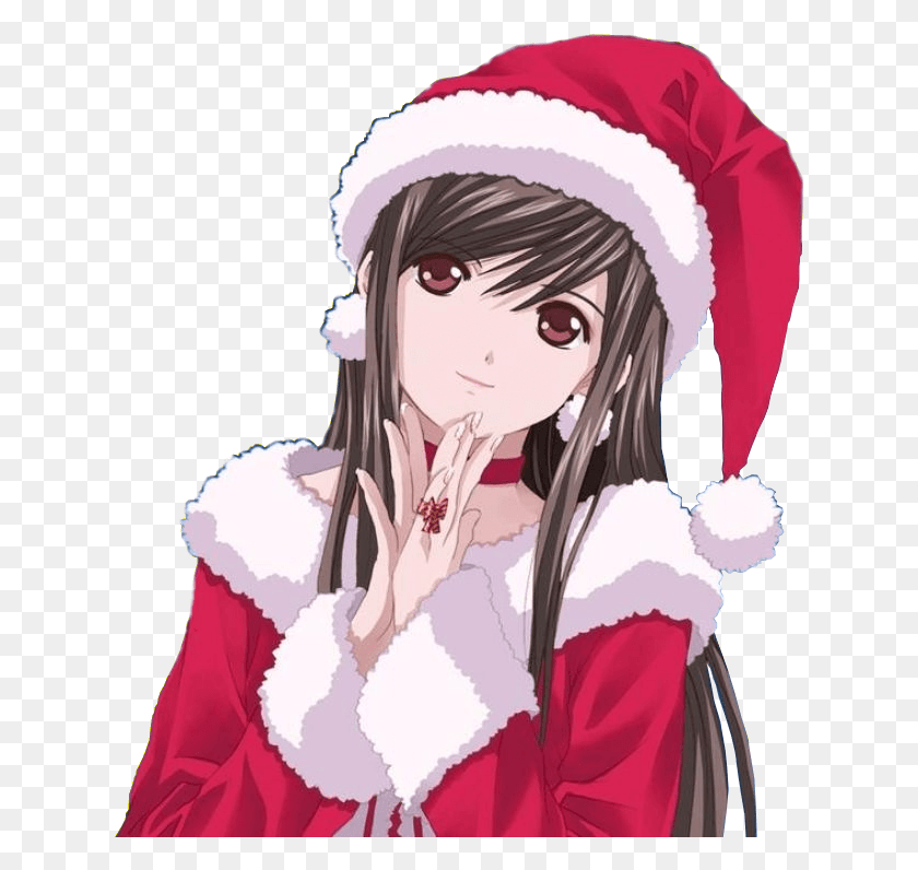 632x736 Anime Anime Girl Christmas, Costume, Person, Human HD PNG Download