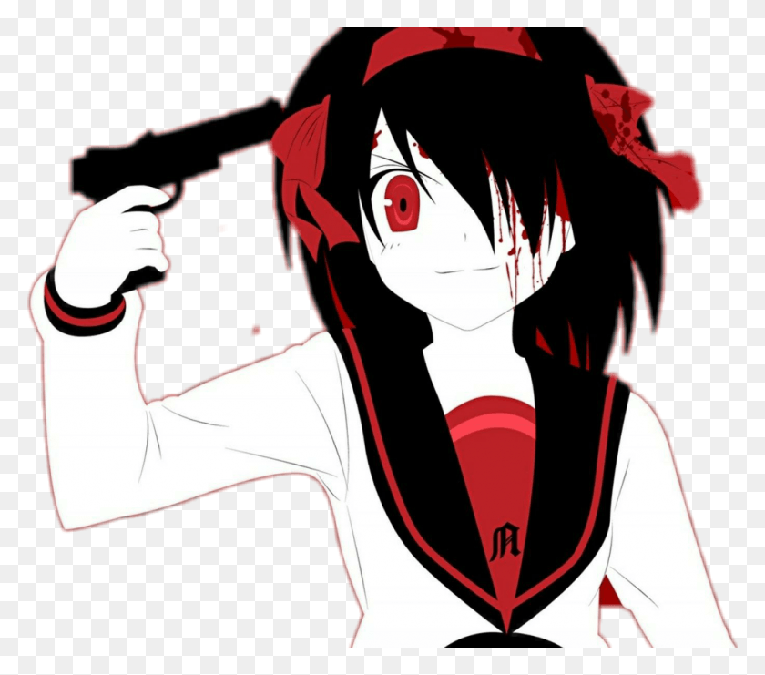 1024x895 Anime Animegirl The Melancholy Of Haruhi Suzumiya Gun Suicide Anime Girl, Graphics, Person HD PNG Download