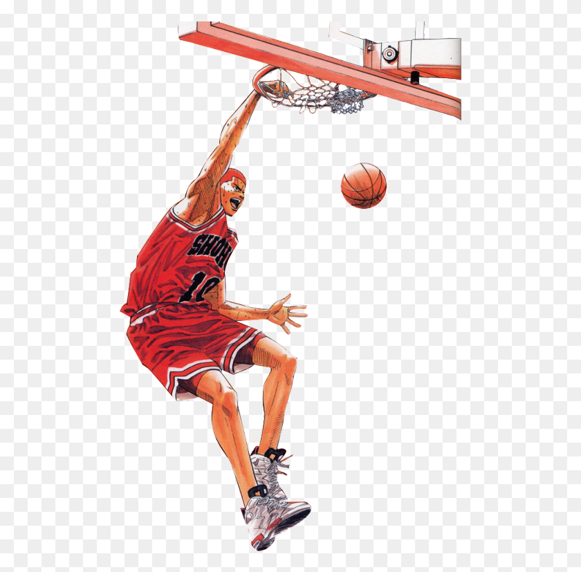 495x767 Anime Basketball Player Photo Slam Dunk Hanamichi Dunk, Sphere, Person, Human HD PNG Download