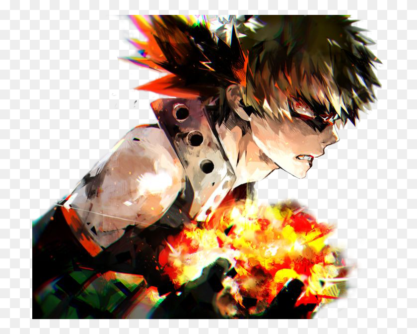 709x612 Anime Bnha Boy Bakugo Angry Fire Katsuki Bakugou, Bonfire, Flame, Graphics HD PNG Download