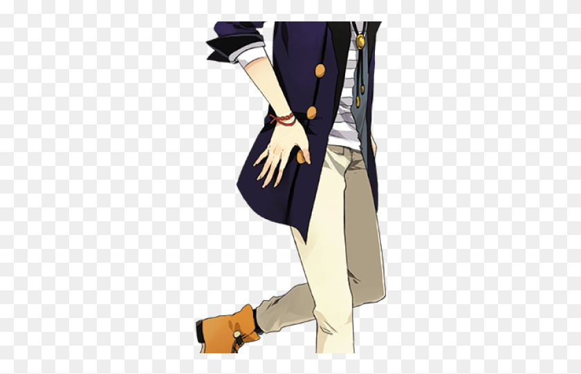 278x481 Anime Boy Clipart Attitude Guy Side View Anime, Person, Human, Clothing Descargar Hd Png
