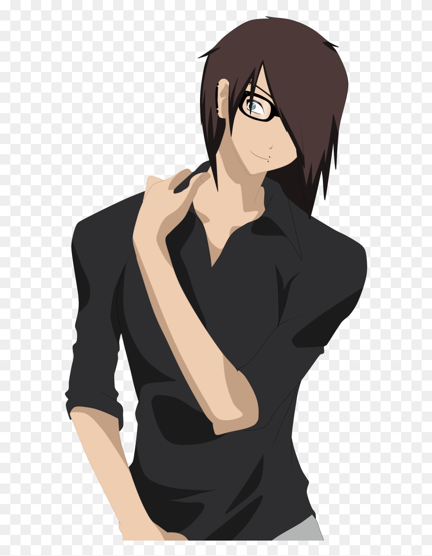 590x1021 Anime Boy With Glasses, Clothing, Apparel, Sleeve HD PNG Download