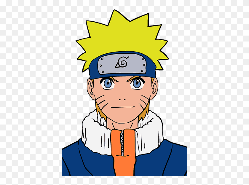 425x564 Anime Clipart Naruto Face Draw Naruto, Person, Human, Clothing HD PNG Download