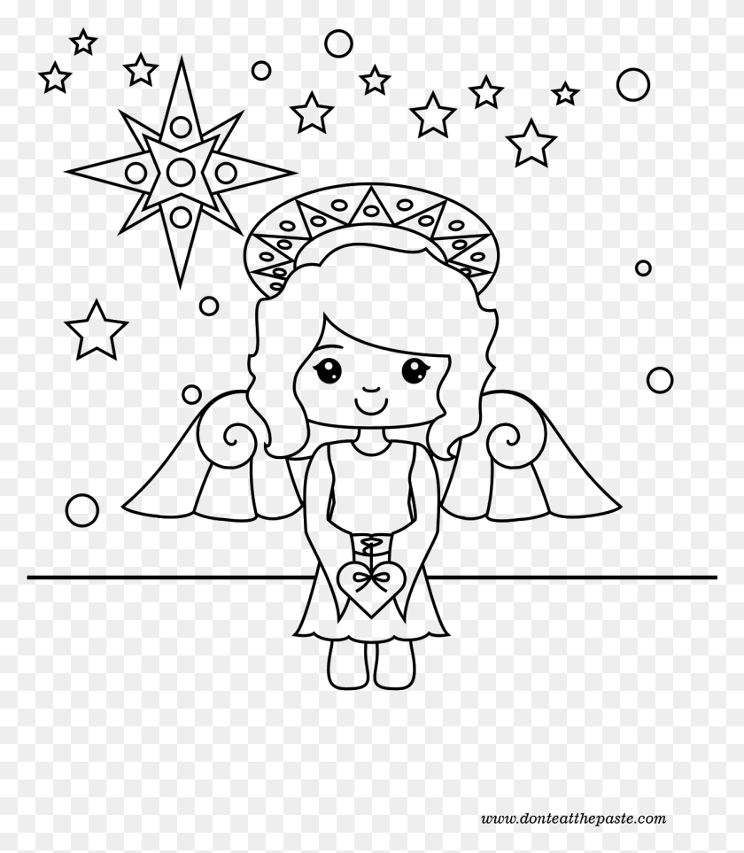 1281x1484 Anime Dark Angel Coloring Pages Cartoon, Gray, World Of Warcraft HD PNG Download