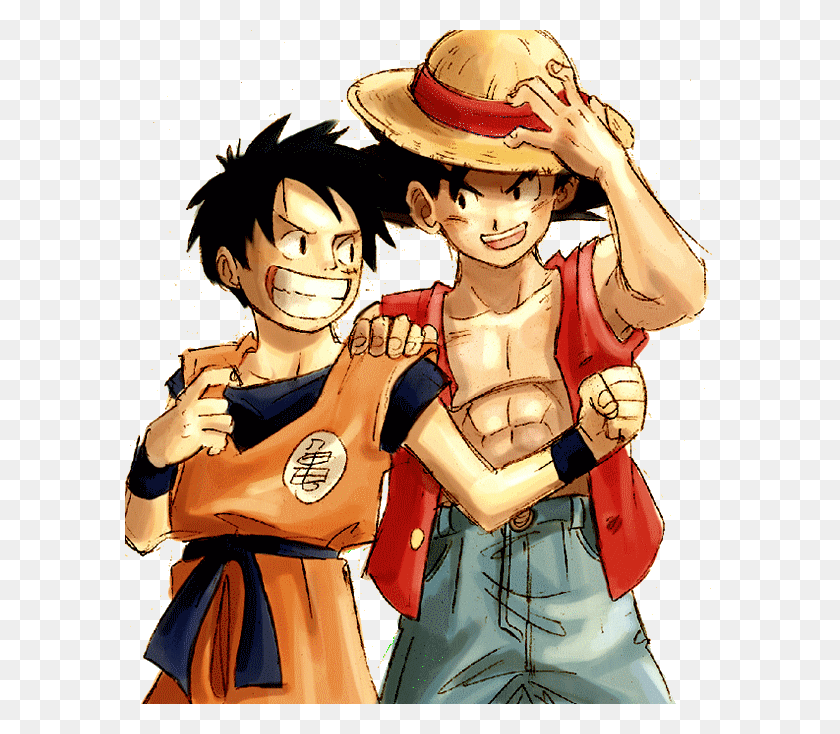 590x674 Anime Debate Images Goku And Luffy Wallpaper And Background One Piece Y Goku, Comics, Book, Manga HD PNG Download