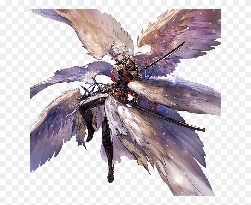 640x628 Anime Demon Boy Anime Boys Anime Angel Warrior Granblue Fantasy Angel, Bird, Animal HD PNG Download