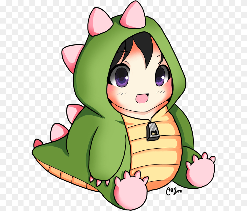 628x717 Anime Dino Cute Baby Anime Boy, Face, Head, Person Sticker PNG