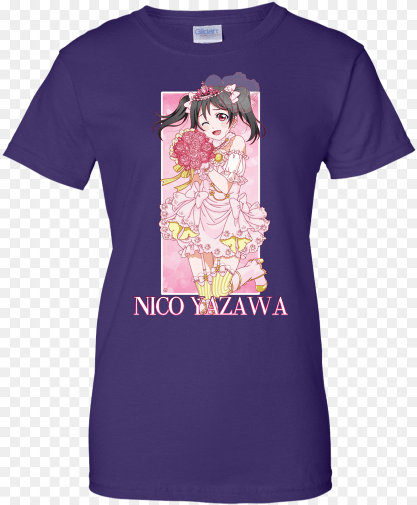 837x1017 Anime Face Love Live Nico Yazawa New Version T Shirt, Clothing, T-shirt, Adult, Wedding Transparent PNG