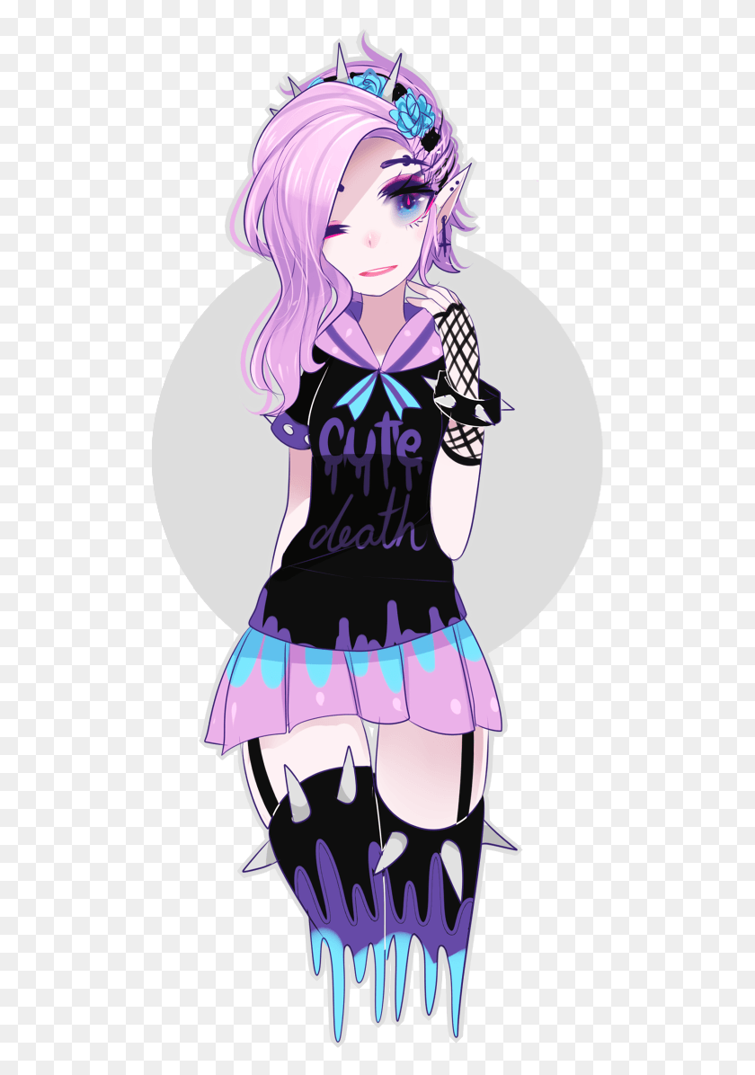 503x1136 Anime Girl Clipart Goth Cute Emo Girl Anime, Clothing, Apparel, Person HD PNG Download
