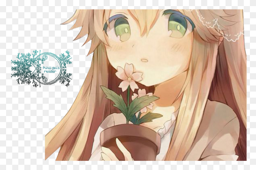 1342x856 Descargar Png Anime Girl Flower Crown Tumblr Hitman Game, Manga, Comics, Libro Hd Png