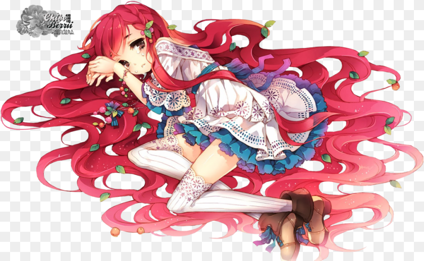 Anime Girl Laying Down, Book, Comics, Publication, Adult PNG
