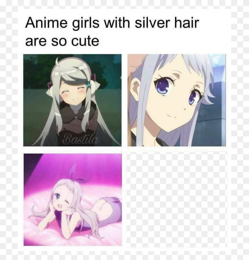 720x817 Anime Girls With Silver Hair Are So Cute Meme Template Imouto Sae Ireba Kanikou, Comics, Book, Manga HD PNG Download