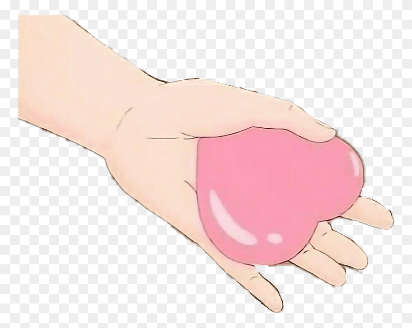 768x610 Anime Heart In Hand, Wrist, Handshake, Nail HD PNG Download