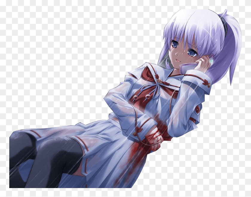780x601 Anime High Quality Anime Sad Girl In The Rain, Clothing, Apparel, Person HD PNG Download