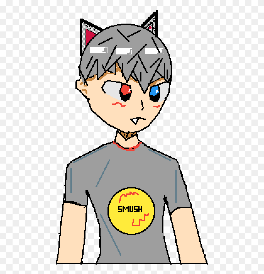 485x811 Anime Human Smush The Cat Cartoon, Clothing, Apparel, Text HD PNG Download