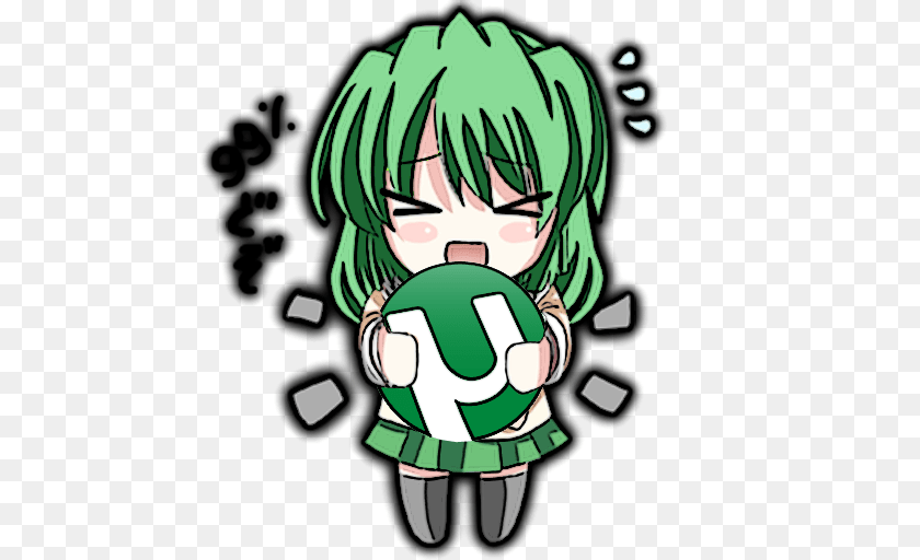 Anime Icons, Green, Baby, Person, Book Sticker PNG
