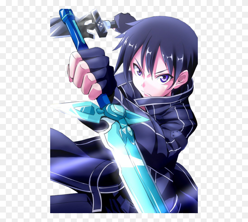 500x692 Descargar Png / Anime Kirito Y Sword Art Online Hd Png
