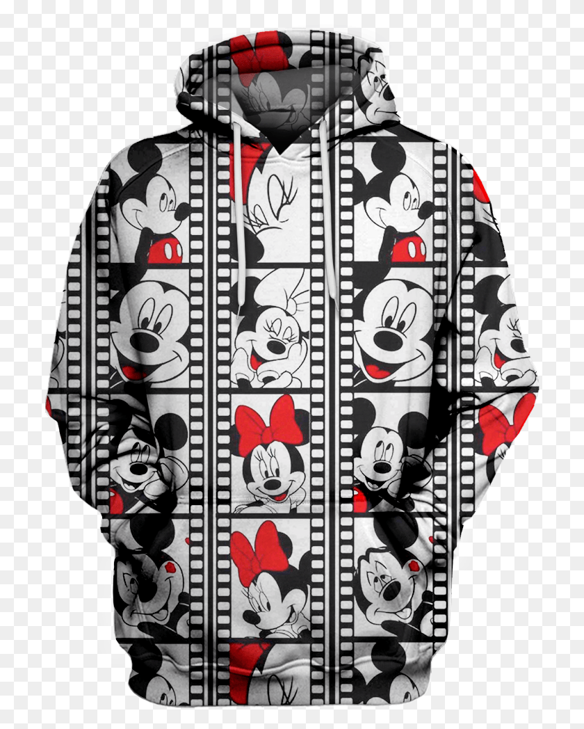 712x988 Descargar Png Anime Mickey Minnie Mouse Sudadera Con Capucha 3D Vestido Minnie Da Mickey, Ropa, Ropa, Manga Hd Png