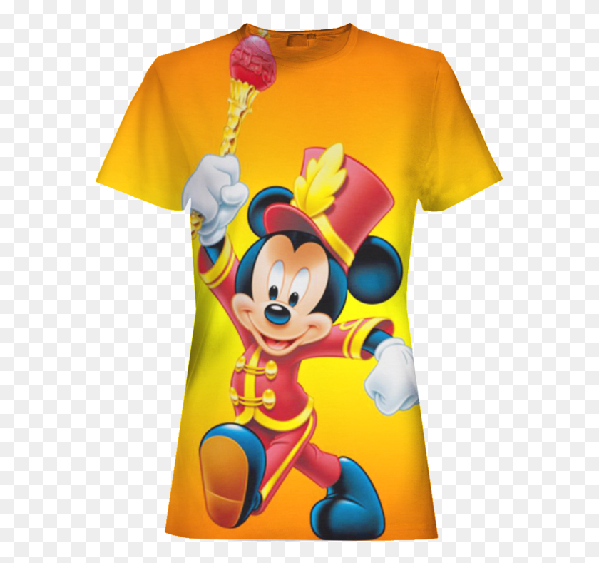 573x729 Anime Mickey Mouse 3d T Shirt, Clothing, Apparel, T-shirt HD PNG Download