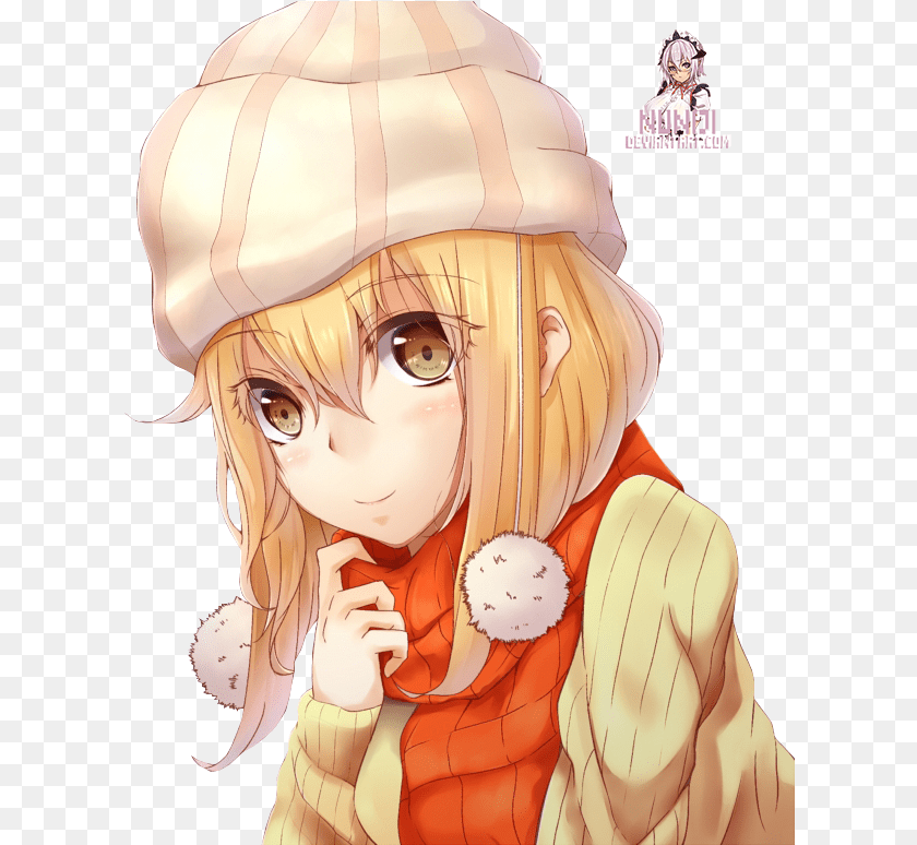 615x774 Anime Mujer Con Gorro, Book, Comics, Publication, Baby PNG