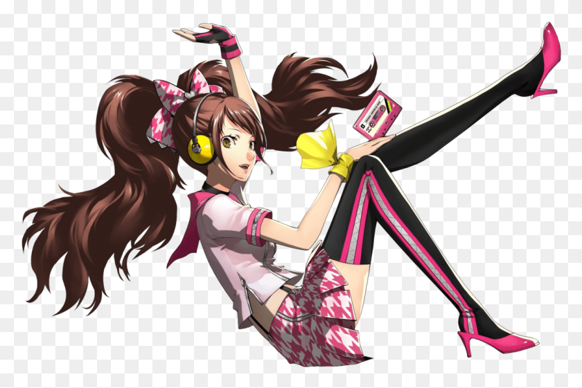 1072x689 Anime Music Girl Persona 4 Dancing Rise, Person, Human, People HD PNG Download
