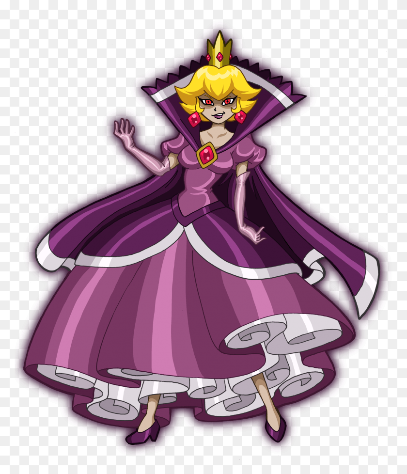 1676x1973 Anime Niconeko Paper Mario Shadow Queen Peach, Clothing, Apparel, Comics HD PNG Download