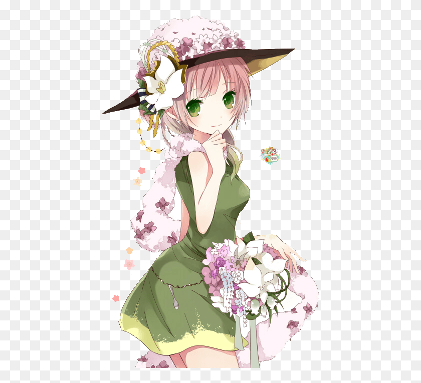 434x705 Descargar Png Anime Render Tumblr Anime, Gráficos, Diseño Floral Hd Png