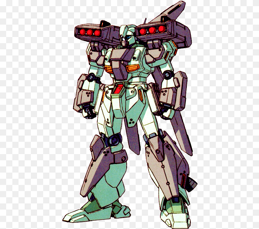 441x743 Anime Transparent Gundam Mech Stark Jegan, Robot, Person Sticker PNG