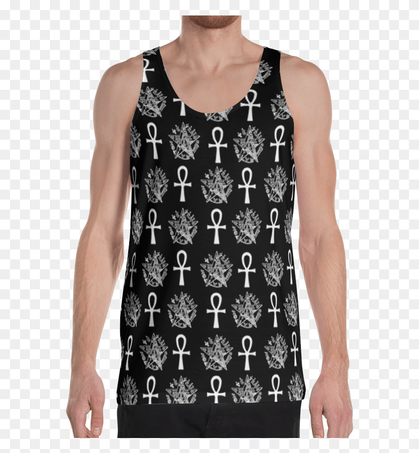 577x848 Ankh Amp Pentacle Tanktop T Shirt, Clothing, Apparel, Person HD PNG Download