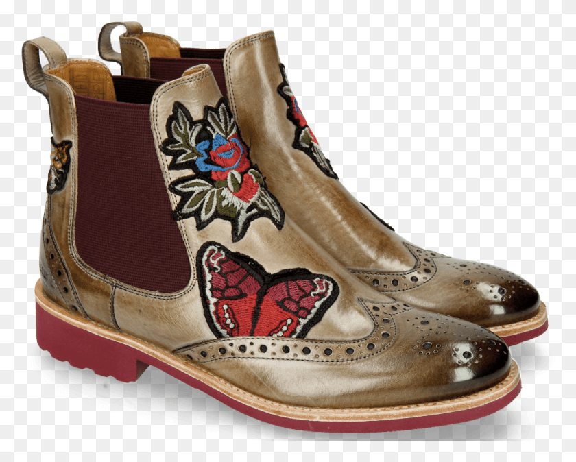 1009x795 Ankle Boots Amelie 44 Marble Embrodery Bee Flower Chelsea Boot, Shoe, Footwear, Clothing HD PNG Download