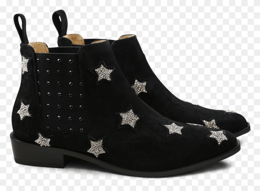 995x711 Ankle Boots Marilyn 4 Suede Black Stars Stones Elastic, Clothing, Apparel, Footwear HD PNG Download