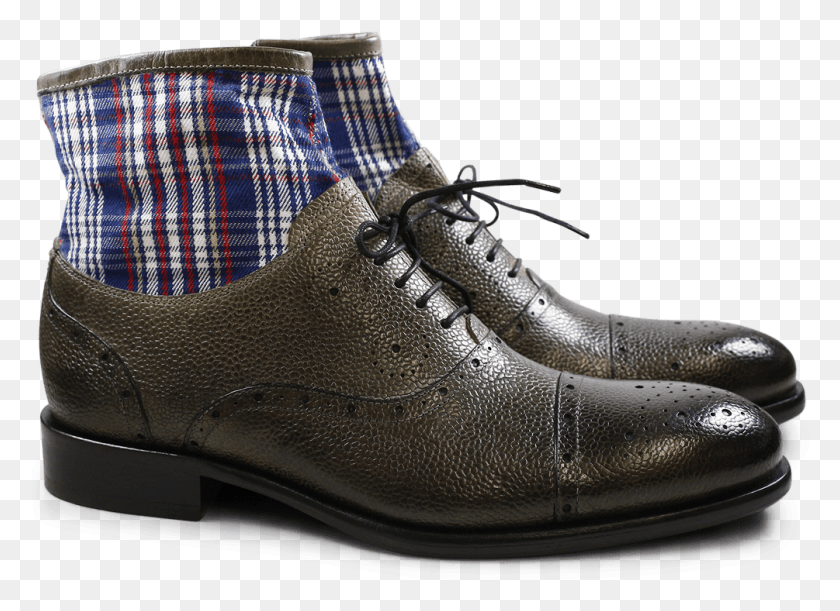 1005x711 Ankle Boots Patrick 4 Scotch Grain Textile Grey Check Work Boots, Shoe, Footwear, Clothing HD PNG Download