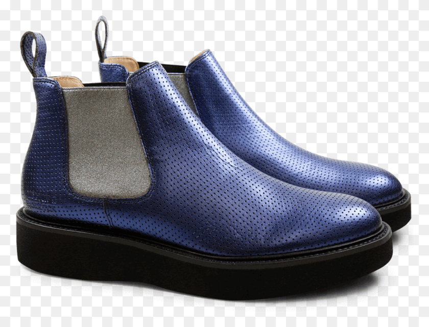 1002x746 Ankle Boots Sally 25 Salerno Metalic Perfo Night Sky Slip On Shoe, Clothing, Apparel, Footwear HD PNG Download