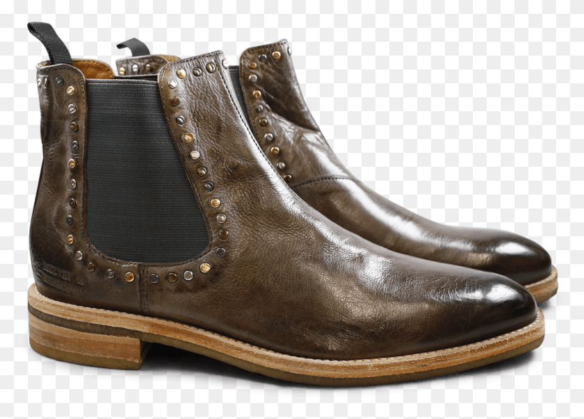 1013x706 Ankle Boots Tom 2 Milano Morning Grey Rivets Mixed Chelsea Boot, Clothing, Apparel, Shoe HD PNG Download