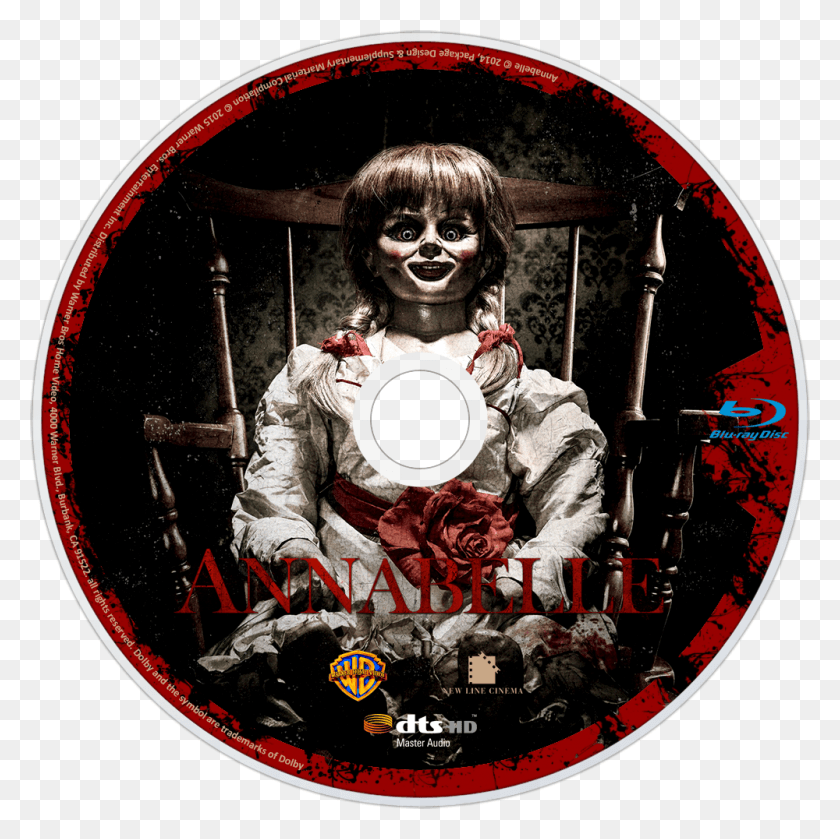 1000x1000 Annabelle Bluray Disc Image Annabelle Doll In Chair, Disk, Dvd, Person HD PNG Download
