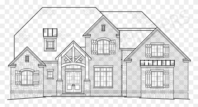 2762x1398 Annabelle Front Elevation House, Gray, World Of Warcraft HD PNG Download