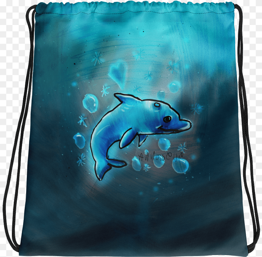 827x822 Annabelle Original Dolphin 01 Drawstring Bag, Animal, Mammal, Sea Life, Fish Sticker PNG