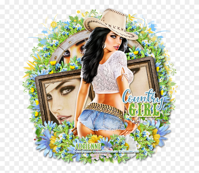660x670 Anniecountry Girl Spring Country Girl Transparent, Hat, Clothing, Collage HD PNG Download