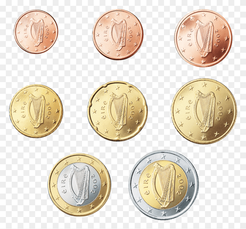 1061x982 Anno 2002 Oggi Nazione Irlanda Autore Jarlath Euro, Coin, Money, Dime HD PNG Download
