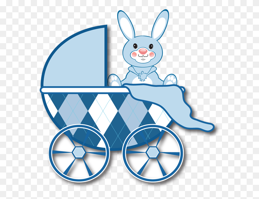 600x586 Announcement Clipart Clipart Cartoon Baby Stroller, Mammal, Animal, Rabbit HD PNG Download