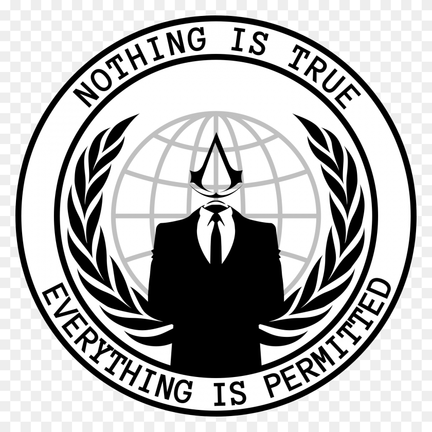 1500x1500 Логотип Anonymous Creed Автор Smiki55 Логотип Anonymous Creed Анонимный Логотип Прозрачный, Символ, Товарный Знак, Эмблема Hd Png Скачать