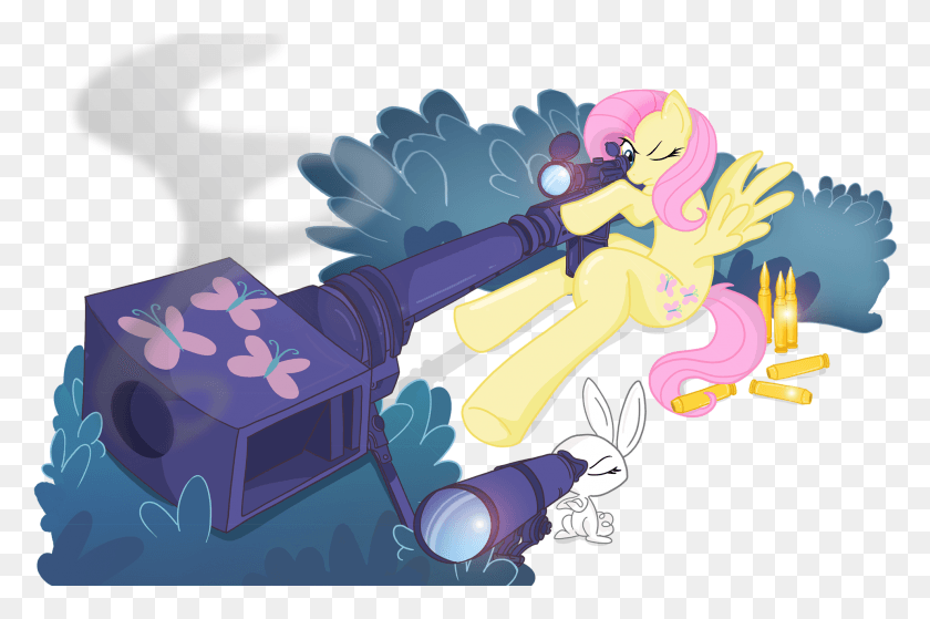 1975x1264 Anonymous Rolled A Random Image Posted In Comment Mlp Fluttershy Sniper, Graphics, Crowd HD PNG Download