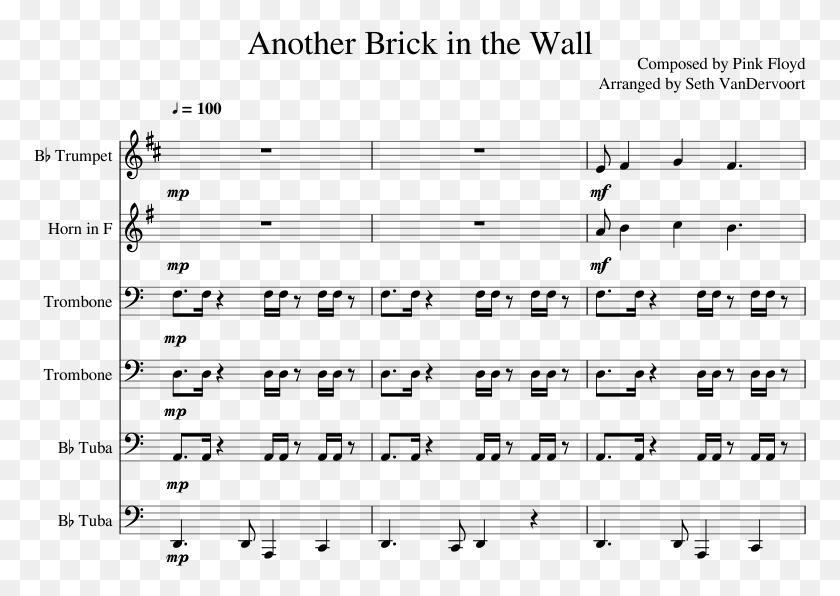 773x536 Another Brick In The Wall Pink Floid Partitura En Violin De Blood Moon Waltz Pdf, Gray, World Of Warcraft HD PNG Download