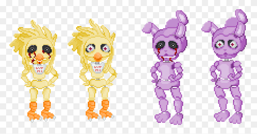 1126x551 Another Fnaf Pixel Art For A Letsplay Channel Me39n39my Pixel Art Fnaf 1 Bonnie, Robot, Toy HD PNG Download