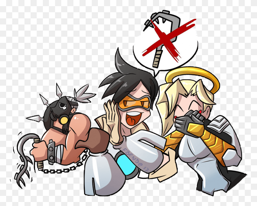 912x717 Another Roadhog Nerf Roadhog And Mercy, Person, Human, Comics HD PNG Download