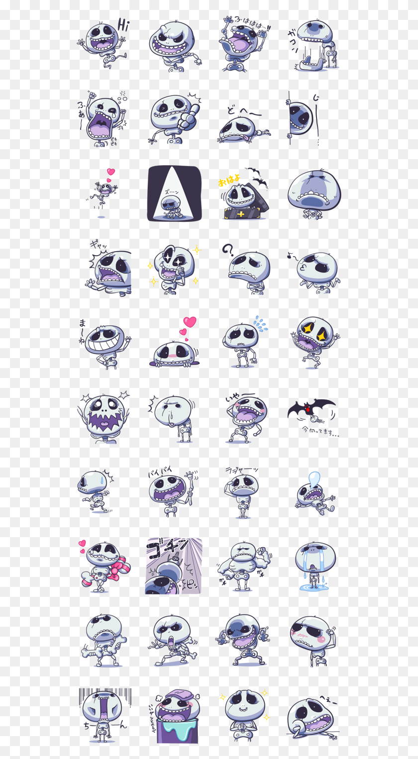 534x1466 Another Scary Yet Funny Skeleton Sticker Set At Line Scary Kawaii Stickers, Wristwatch, Mobile Phone, Phone HD PNG Download