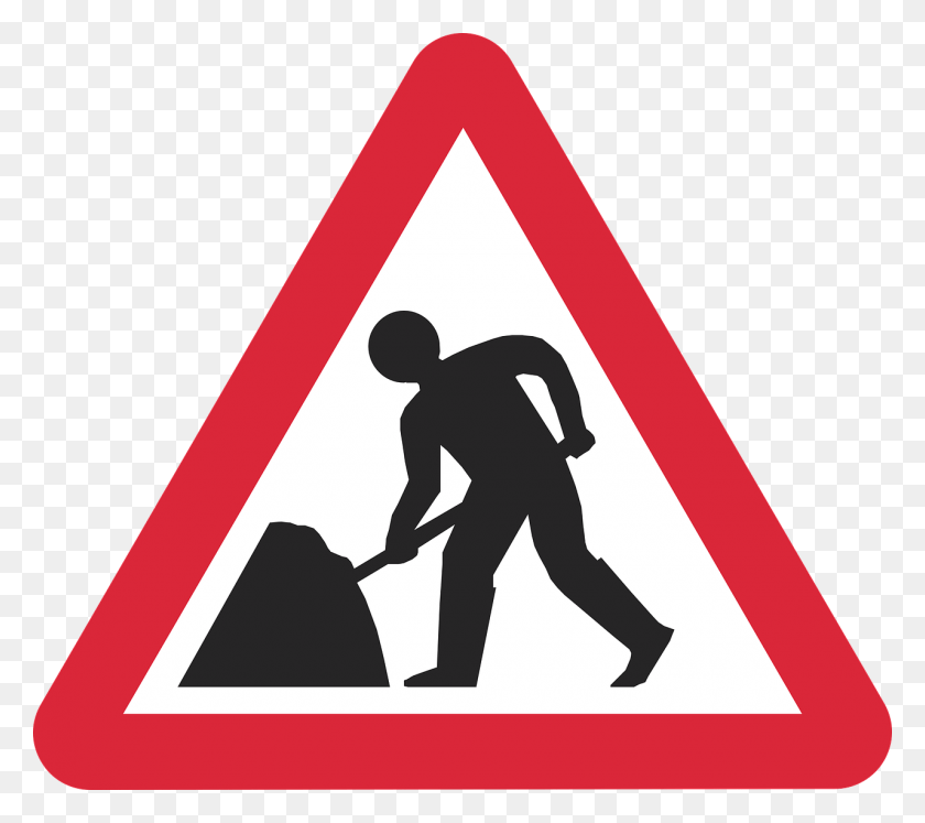 1280x1129 Another Summer Another Bridge Closure Haydons Road Men At Work Sign, Person, Human, Symbol HD PNG Download