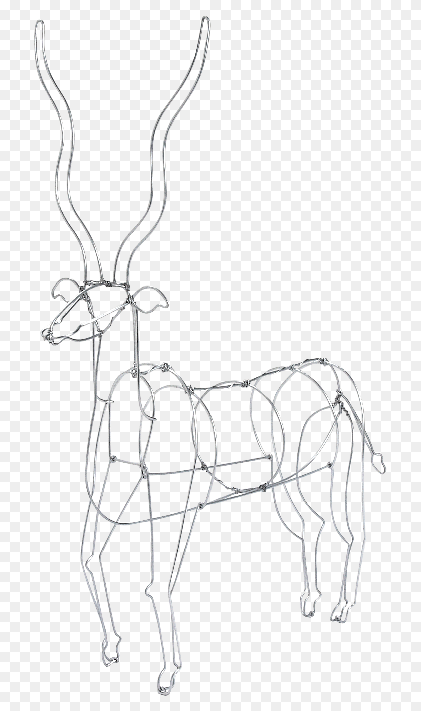705x1357 Antelope African Wire Sculptures, Diagram, Plot HD PNG Download